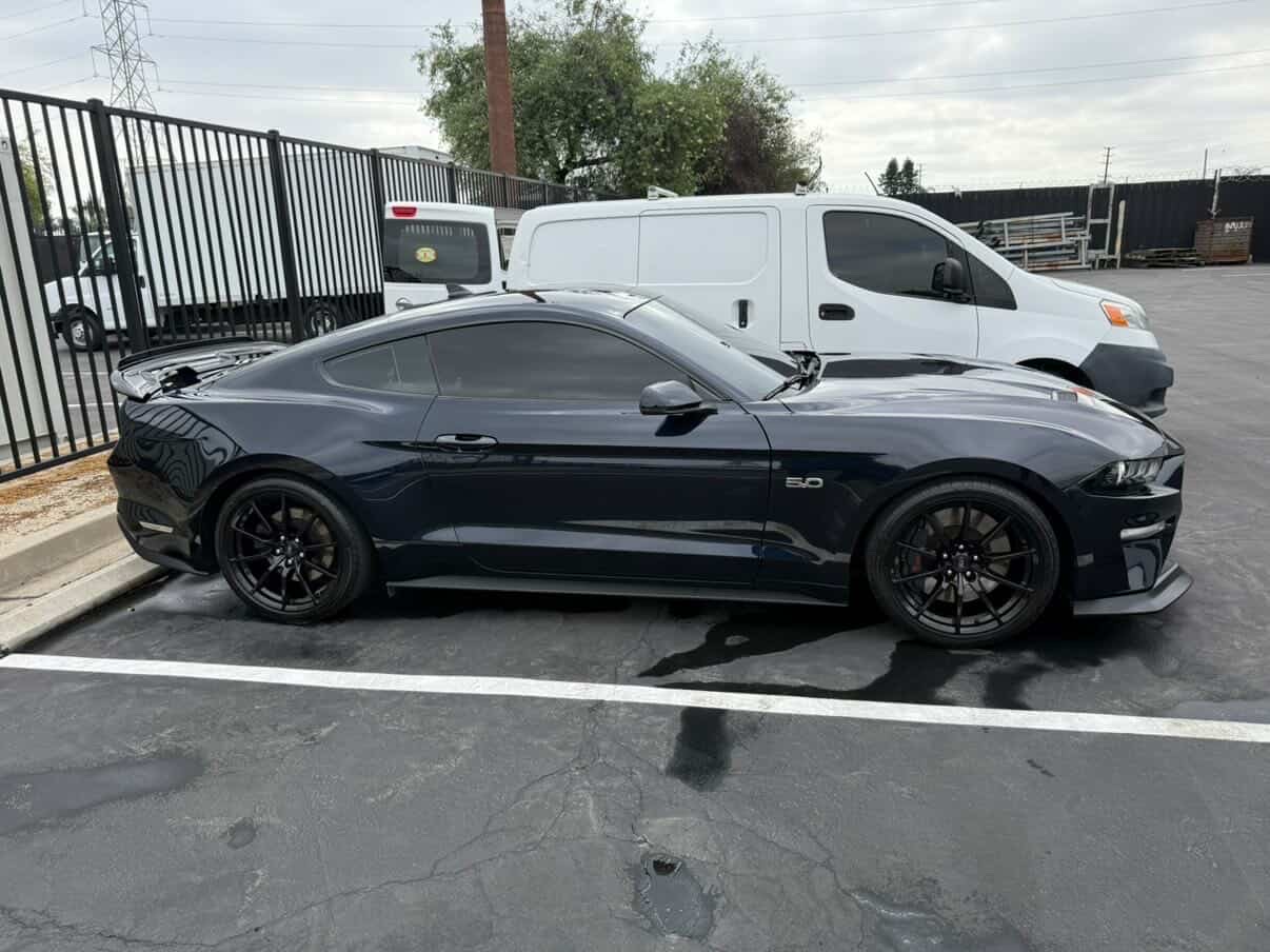 Dark blue Ford Mustang GT 5.0 detailed