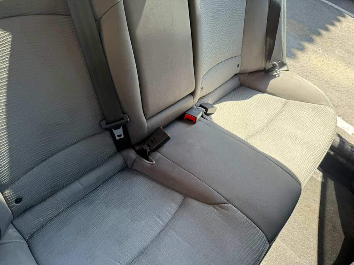 Clean cloth rear seats after interior shampoo