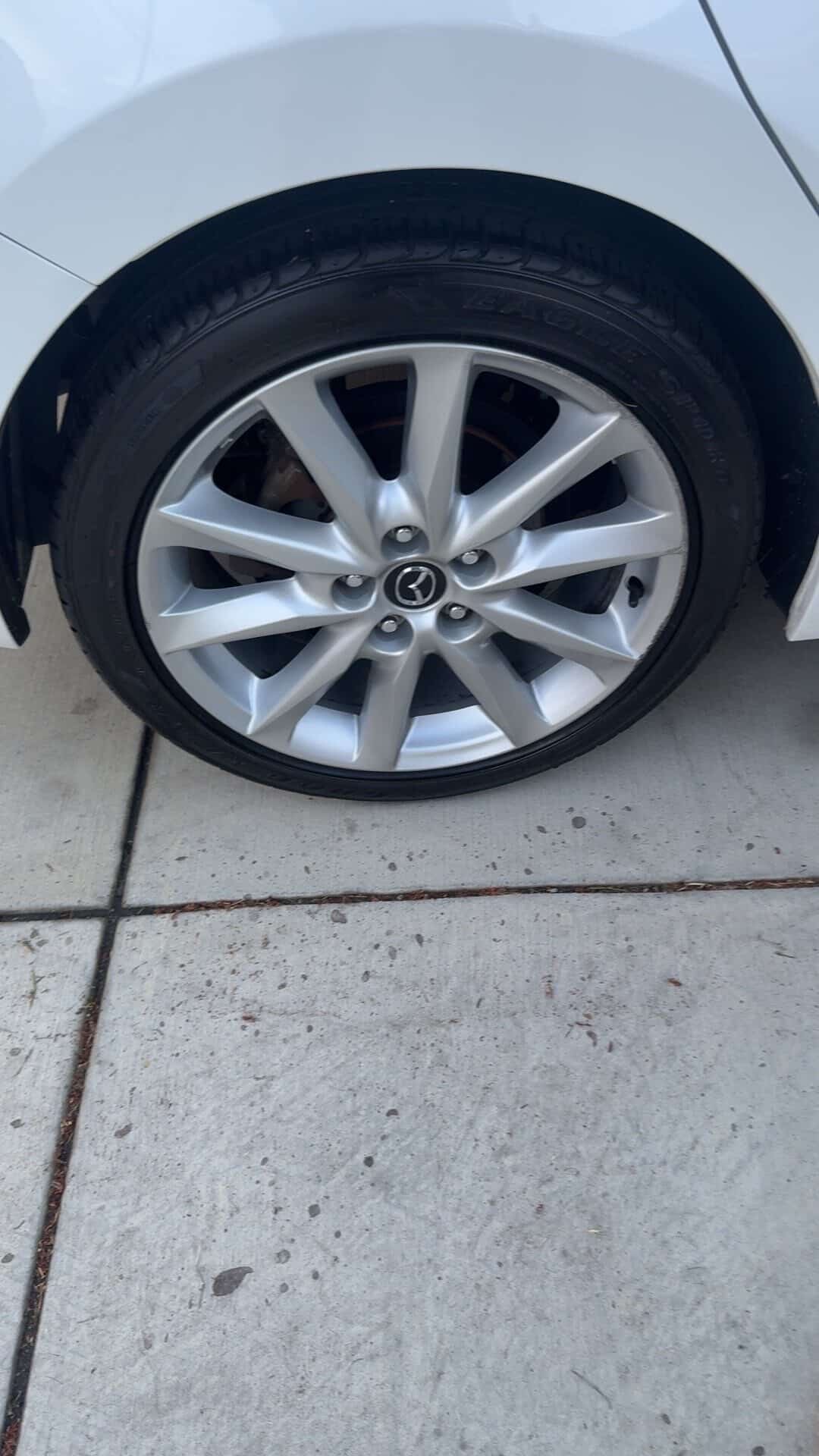 Polished factory wheel with clean tire
